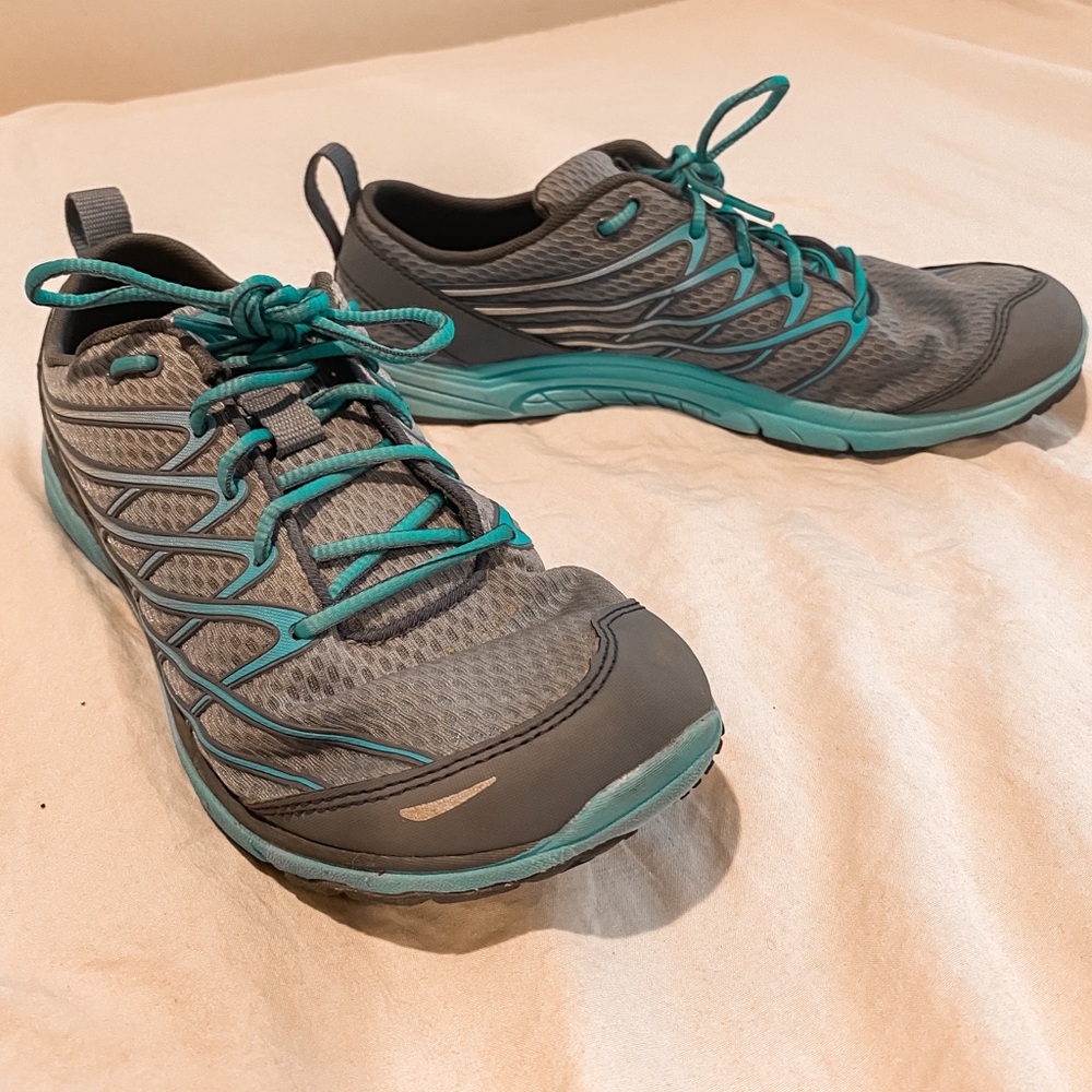 Merrell Running Shoes, Blue & Gray, Size 9